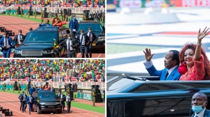 مراسم افتتاح كأس إفريقيا بحضور أقدم رئيس في العالم وزوجته
