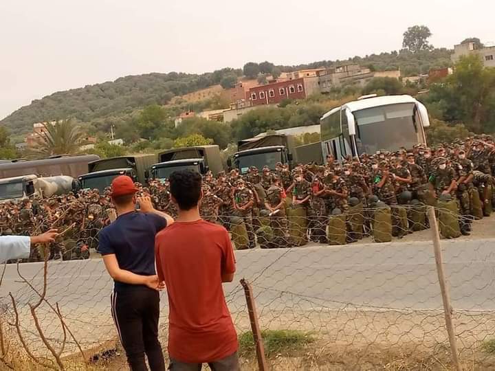 الاستعدادات عالية لاجل دخول الجيش المغربي وايقاف اندلاع النيران