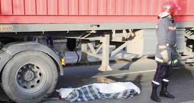 شاحنة" تنهي حياة رجل وامراة ضواحي الفقيه بن صالح