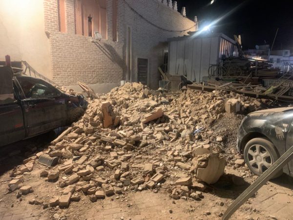 انهيار مباني بينها صومعة مسجد في مراكش إثر الهزة الأرضية