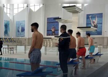 مباراة  لاختيار السباحين للمنقذين الموسميين استعداداً لصيف 2025 بشواطئ  عمالة طنجة – أصيلة