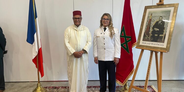 حضور دبلوماسي لمندوبة جمعية المغاربة الأوفياء للولاء الملكي بالديار الأوروبية في احتفالات القنصلية العامة للمملكة المغربية بأورلي بمناسبة الذكرى السادسة والعشرين لعيد العرش المجيد.