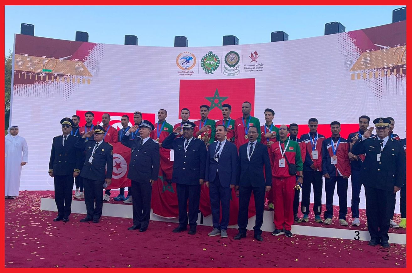 أبطال الأمن الوطني يحصدون ذهب البطولة العربية للعدو الحر
