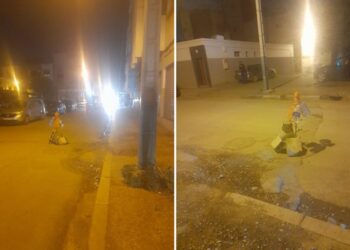 حفرة عميقة تربك السير بحي ولي العهد بأكادير واستغاثة لتدخل عاجل قبل وقوع كارثة